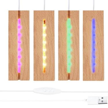 Imagem de Pedestal de exibição RUIITEN retangular de 15 cm e 12 cm com luzes LED