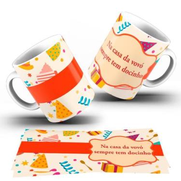 Imagem de Caneca Tema Vó  Caneca de Porcelana  Presente Especial Dia dos Avós - 