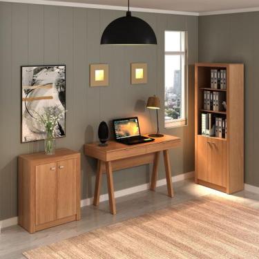 Imagem de Conjunto de Escritório com Balcão, Armário 2 Portas e Escrivaninha Cav