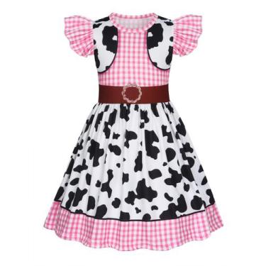 Imagem de Fantasia Eledobby Cowgirls Dress Princess Girl 4T 5T Halloween