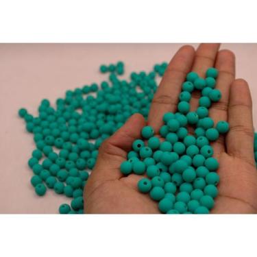 Imagem de Bola Emborrachada 8mm 20 gramas - conta Miçanga emborrachada, pulseira