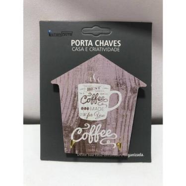 Imagem de Porta Chaves Pequeno Com 2 Ganchos - ying, COFFEE