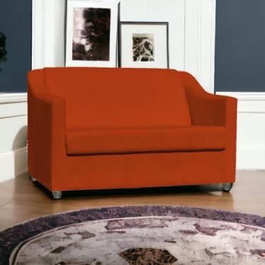 Imagem de Namoradeira Decorativa Para Sala Mila Suede Cores Pé de Plástico Croma