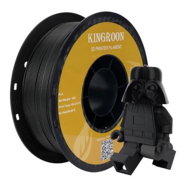 Imagem de Impressora 3D Filamento Kingroon Black PLA 1,75 mm 1 kg