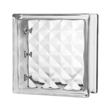 Imagem de Tijolo De Vidro 19 X 19 X 8 Cm Lapidado Translúcido 06 Unidades Tradestar