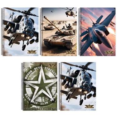 Imagem de Kit 5 Caderno Force One Arame Capa Dura 96 Folhas Reforçado - 159049IM