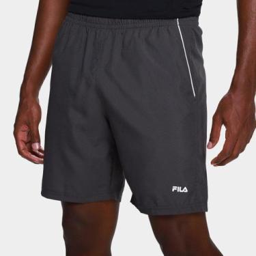 Imagem de Bermuda Fila Train II 8 Masculina, Grafite, Branco, P