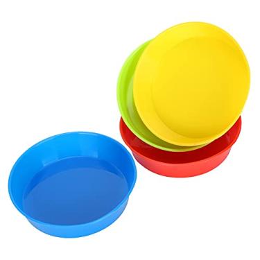 Imagem de Pssopp Tigelas de Classificação de Plástico para Arte, 4 Peças de Paletes Coloridas para Pintura Infantil, Fácil de Limpar, Conjunto de Plástico Leve para Uso Em Acrílico e Aquarela