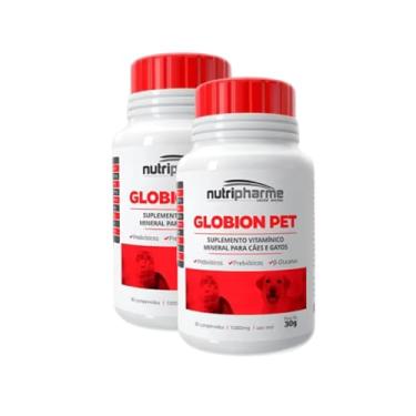 Imagem de 2 Globion Pet Suplemento Vitamínico Probiotico Cachorros Cães E Gatos 30 Cp Nutripharme Kit