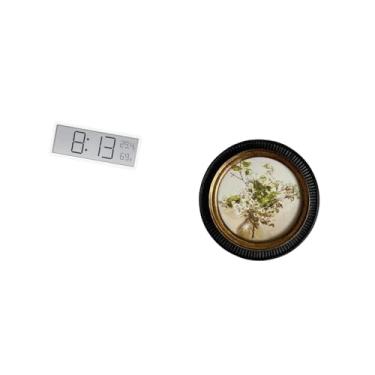 Imagem de Fenteer Relógio de Parede Digital Europeu com Moldura, Multiuso, Grande, Display de Temperatura E Umidade, em, Resina, Ornamentado, Imagem Pendurada Pa