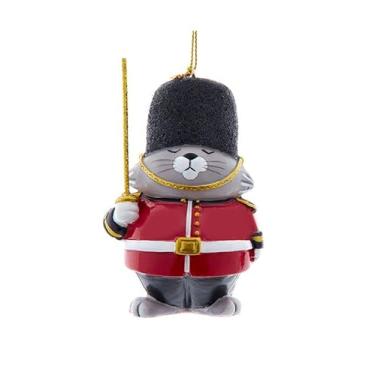 Imagem de The Bridge Collection Enfeite de Natal British Cat Guard – Decoração de Natal de Animal Engraçado com Uniforme de Soldado – Enfeite de árvore exclusivo para amantes de Londres e donos de animais de