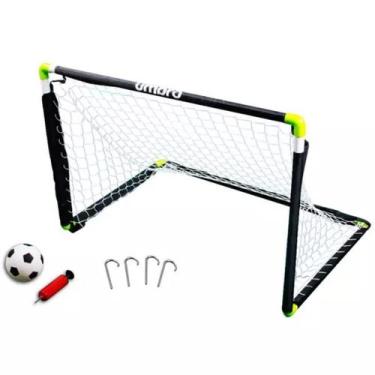 Imagem de Mini Trave Futebol UMBRO PVC c/ Bola e Estacas - 90x59cm - Yeladim
