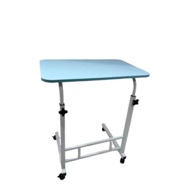 Imagem de MESA NOTEBOOK RODINHAS ALTURA AJUSTAVEL HOME OFFICE MULTIFUNCIONAL COMPUTADOR ESCRIVANINHA SALA(azul claro)