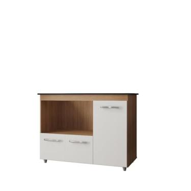 Imagem de Balcão Cooktop 3 Portas Com Espaço Para Forno(Savana/Off White,4 Bocas)