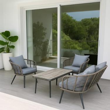 Imagem de Conjunto de Área Externa 1 Sofá, 2 Poltronas e 1 Mesa Verona