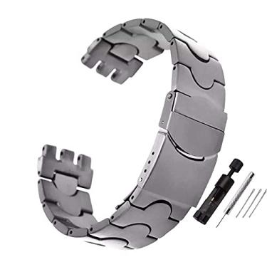 Imagem de Pulseira de relógio Choco&Man US Swatch de liberação rápida Pulseira de aço inoxidável Pulseira de substituição Pulseira de relógio Largura 19 mm de substituição para relógio masculino com ferramenta, Silver(188#), 19mm