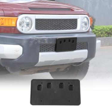 Imagem de Substituição de suporte de placa de licença frontal compatível com Toyota FJ Cruiser 2007-2021 ABS para-choque dianteiro suporte de moldura de placa de licença kit de substituição de base de