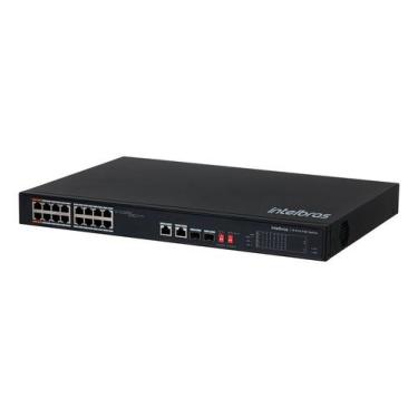 Imagem de Switch 16p Fast Poe 2 Gigabit Sf 1822 Hi-poe Preto Intelbras