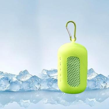 Imagem de Toalha refrescante para esportes e fitness, super absorvente e de secagem rápida para treino, corrida e atividades ao ar livre (verde)