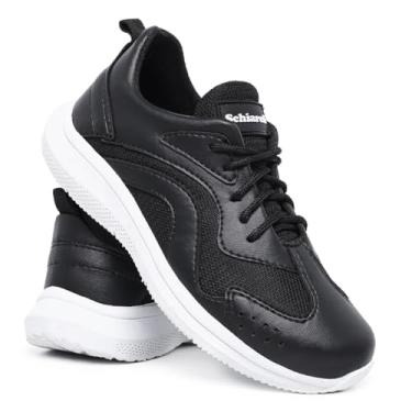 Imagem de Tênis Infantil Menino Next com Cadarço 421 (Preto e Branco, BR, Criança de 9 a 12 anos, Numérico, 31)