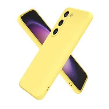 Imagem de oakxco Capa de silicone para Samsung Galaxy S23, ultrafina e fina para mulheres e meninas, cor lisa lisa minimalista estética fofa design feminino, gel de borracha macia TPU com capa para câmera