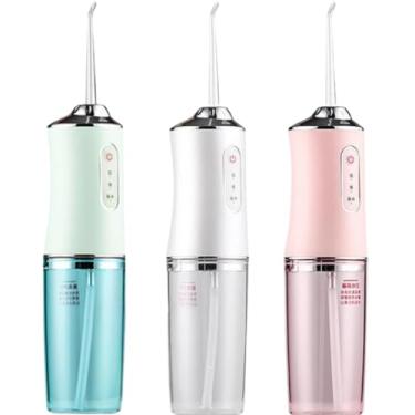 Imagem de Irrigador Oral Elétrico Portátil 220ML - Limpeza Profunda de Dentes e Gengivas com 3 Modos e 4 Bicos | Ideal para Próteses e Implantes | Jato d'Água Supersônico Sem Fio