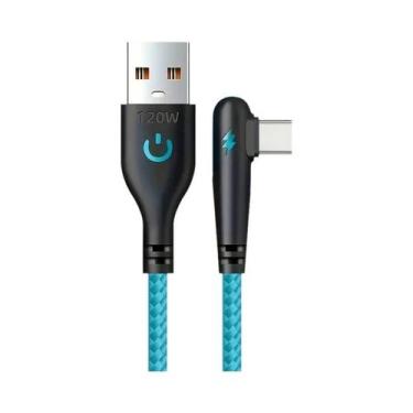 Imagem de Cabo USB Para Tipo-C De Carregamento Rápido 120W Trançado Em Nylon Com