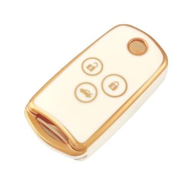 Imagem de Capa de chave de carro com 3 botões para Honda Civic Accord Jazz CRV HRV CRZ para Acura TL TSX ZDX RSX RSX chaveiro protetor de chave