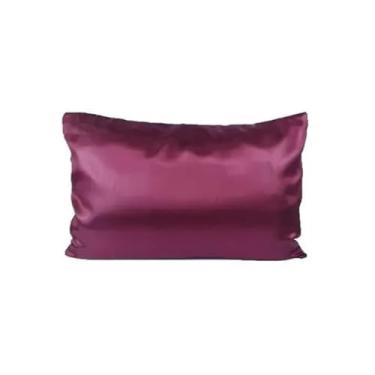 Imagem de Fronha de Cetim Anti Frizz 70x50 – Kit com 2 4 ou 6 Peças Fronhas para Cabelo Cacheado e Pele Macia (Vinho,04 fronhas (02 pares))