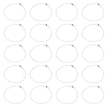 Imagem de Generic 30 peças, corrente de contas de 12 cm, corrente de bola de metal com conectores para chaveiro, enfeite pendurado, etiqueta, joias, colar, decoração de Natal, branca