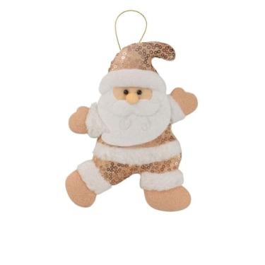 Imagem de Papai Noel Rosa Gold com Lantejoulas | Enfeite Natalino Moderno | Decoração Árvore e Guirlandas | Presente Elegante (1 Papai Noel rose)