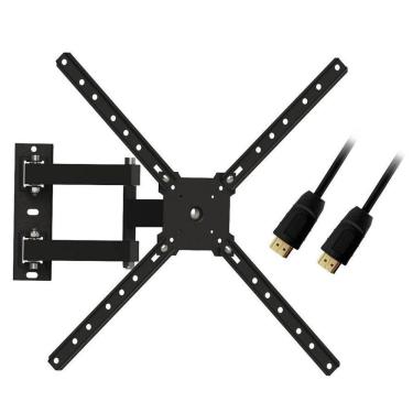 Imagem de Kit Suporte Tv Articulado 10-55 Sbrp1040 + Cabo Hdmi 3mt