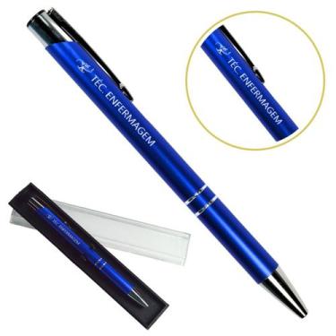 Imagem de Caneta Personalizada Cursos Metal Profissional Coloridas Téc Enfermage