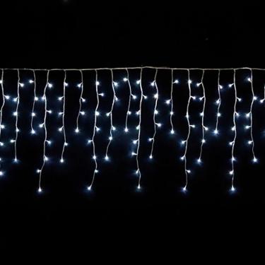 Imagem de Pisca De Led Cascata 160l 4m X 70cm 8 Modos Tomada Natal Ano Novo Festas Cores Branco