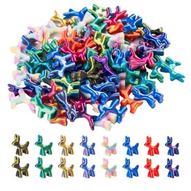 Imagem de Teenzee 72 peças mini balão de resina estatueta de cachorro para esconder pequenos balões de acrílico a granel buracos de animais para lembrancinhas de festa, decoração de estátua, berloque, chaveiro