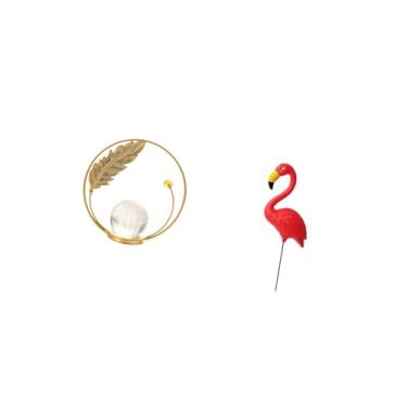 Imagem de Fenteer Escultura de Pássaro em Bola de Cristal, Estatueta de Metal, Ornamento de Mesa para Interiores, Suporte para Corredor, Lareira, Quarto, Sala de Estar,