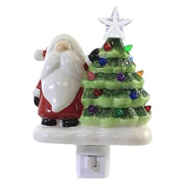 Imagem de Ｂｅｓｇａ Luminária de Natal em formato de árvore, mini árvore de Natal em resina, luminária de parede para decoração natalina em casa, quarto ou, Papai Noel