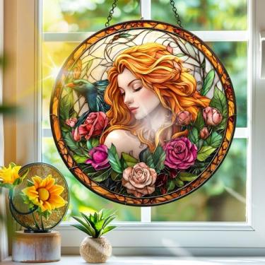 Imagem de Protetor solar de acrílico colorido, apanhadores de sol, decoração de janela pendurada, arte de parede de arco-íris, para sala de estar, quarto, varanda, interior e exterior, jardim, ornamentos