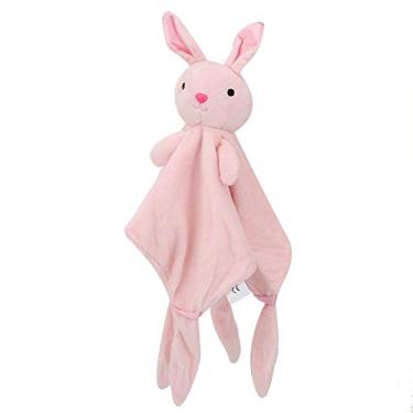Imagem de Naroote Toalha de Segurança para Bebês, Toalha Flexível e Calmante para Crianças de 0 a 3 Anos para Babador de bebê para Brinquedo Fofo (Coelhinho)