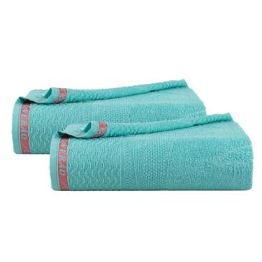 Imagem de Kit 2 Toalhas de Praia Banhão 100% Algodão - 150cm x 77cm - Alta Absorção, Estampada e Vibrante - Toalha de Piscina Beach 400g/m² (Azul)