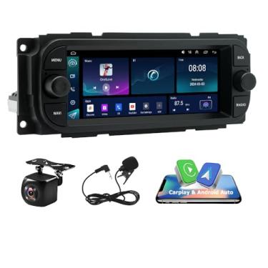 Imagem de Estéreo de carro duplo Din para Dodge Neon 2000-2005 17.4 cm tela sensível ao toque 2G + 32G Android 13 sem fio Carplay Android Auto Car Radio Navegação GPS com Bluetooth WiFi FM/RDS Backup Camera