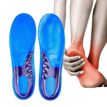 Imagem de Palmilha Ortopédica de Silicone Tamanho Ajustável 38 ao 44 Fascite Plantar Esporão Anti Impacto Tratamento Alívio de Dor Anatômica 01 Par