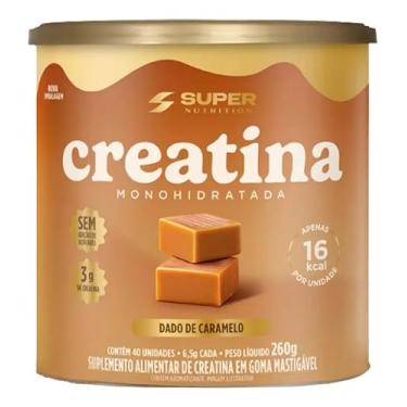 Imagem de Creatina Monohidratada em Goma de 6,5g Sabor Caramelo com 40 unidades Lata de 260g-Desincha/Super Nutrition