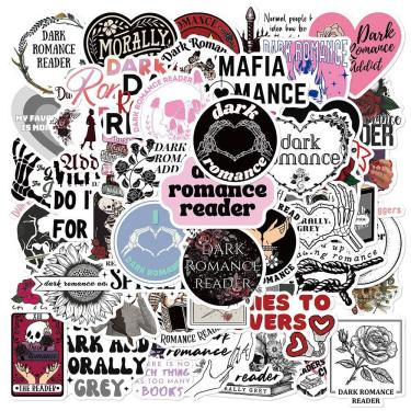 Imagem de Adesivos Darks Romances Readers em vinil impermeável 50 unidades/lote