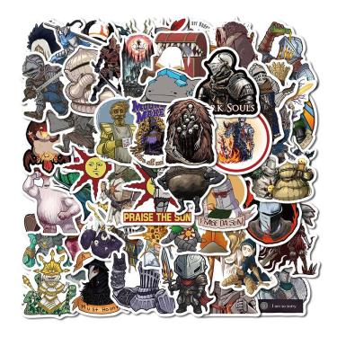 Imagem de Adesivos Dark Souls, vinil impermeável, anime, 50 unidades