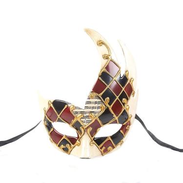 Imagem de Máscara Cosplay Meia Face Venezian Carnival Halloween 16x20cm