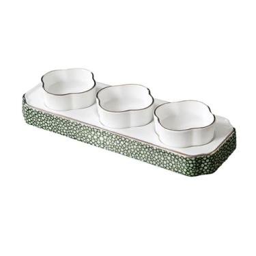 Imagem de prato de lanche Compartimento de cerâmica Pratos Frios Lanches Laterais Prato Talheres Hotel Salada Dim Sum tigela de sopa