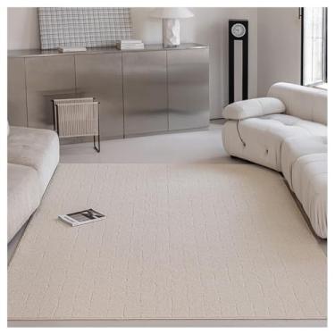 Imagem de SPXMQSS Tapetes grandes para sala de estar, tapetes antiderrapantes macios de polipropileno para sala de estar, resistente à água e a manchas para quarto, sala de jantar, escritório, cinza D 240 x 400