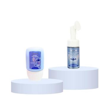 Imagem de Kit Do Stitch De Skincare Com Creme Hidratante Para As Mãos e Espuma D