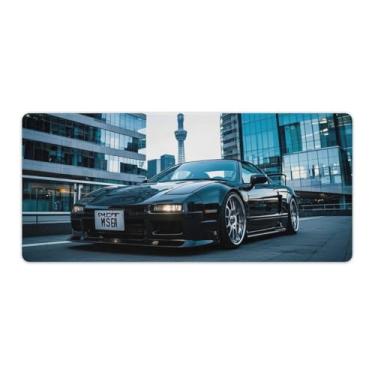 Imagem de HouLaiZhe JDM NSX Black Warrior City Gaming Mouse Pads JDM Car Desk Pads Grandes Mousepads para teclado de mesa de computador 40 x 90 cm